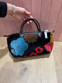 Sac - Longchamp - Noir et bleu velours - T.TU