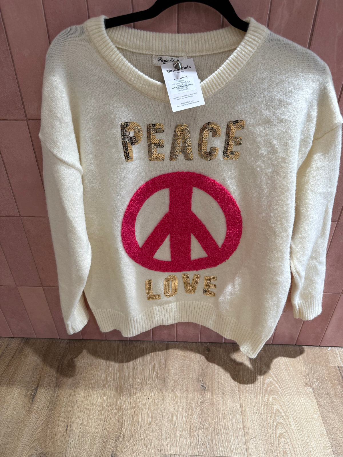 Pull  Paris Rose/Beige
