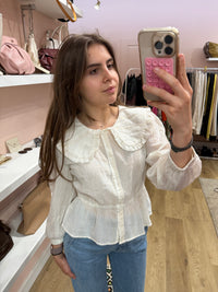 ba&sh Blouse Blanche, doré T.XS 01/07