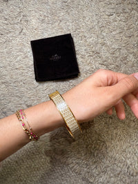 Bracelet hermes lézard gris beige T.S