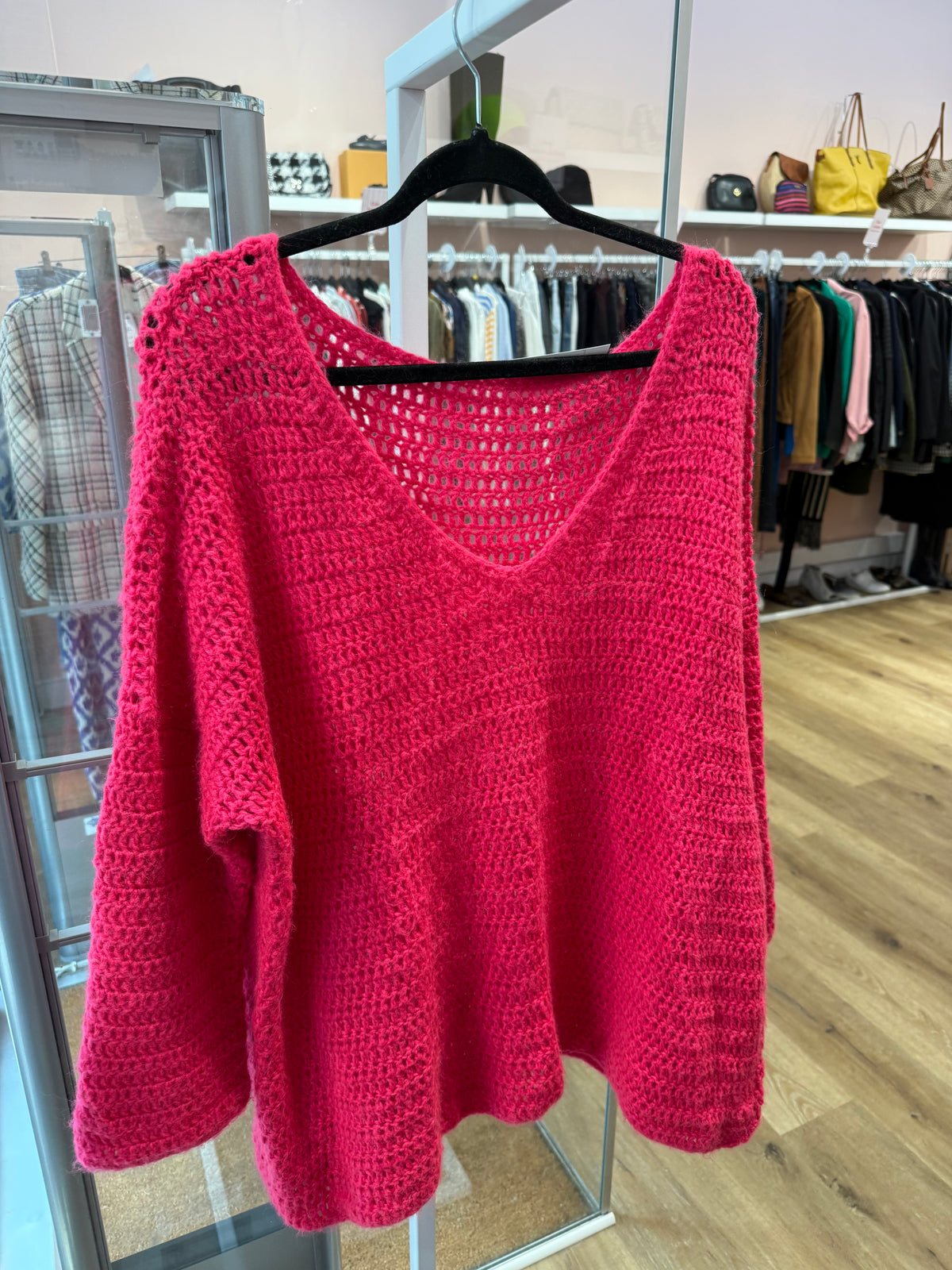Pull Rose maille Sans marque TU