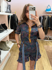 Combinaison marine et violet Sézane T.36 30/08