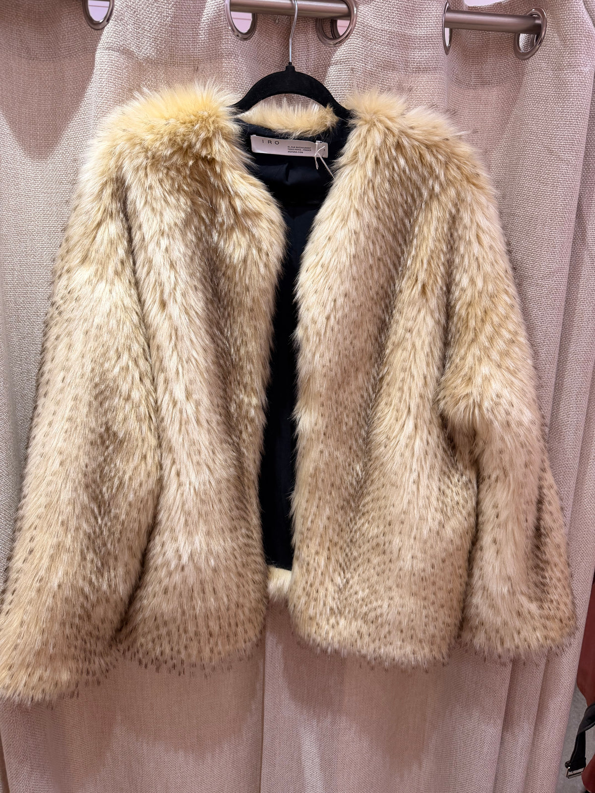 Manteau beige fourrure Iro T.38 05/09 très bon état