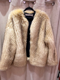 Manteau beige fourrure Iro T.38 05/09 très bon état