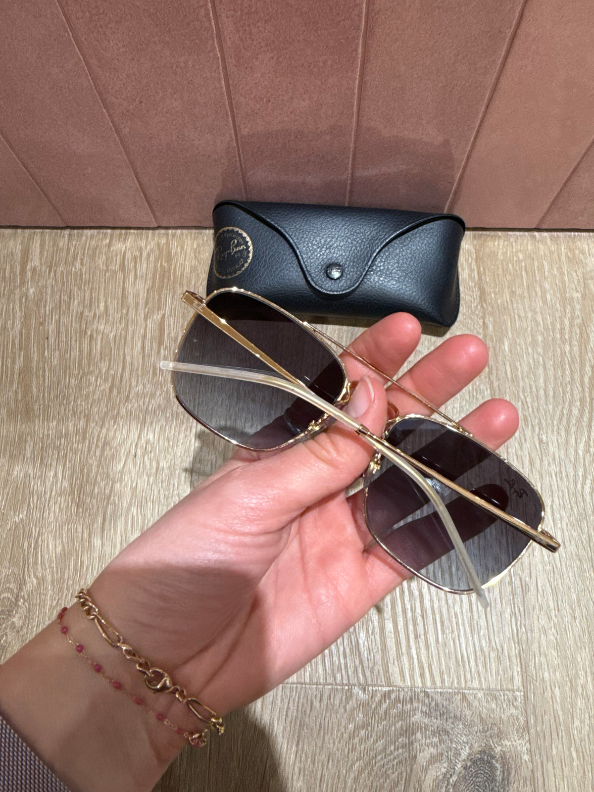 Lunettes RayBan Doré (carré) T.U