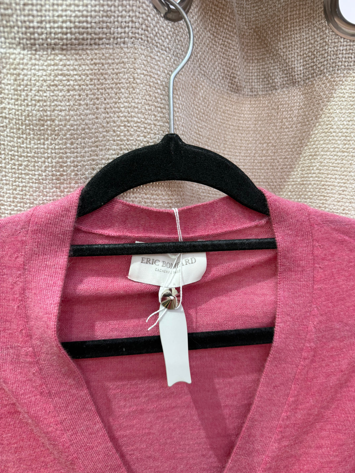 Bompard Twin-set gilet rose cachemire 20/07