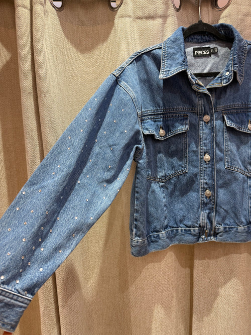 Veste en jean à strass – Taille S