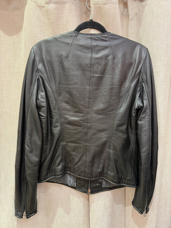 Veste en cuir d’aniello T.38 noir 28/09