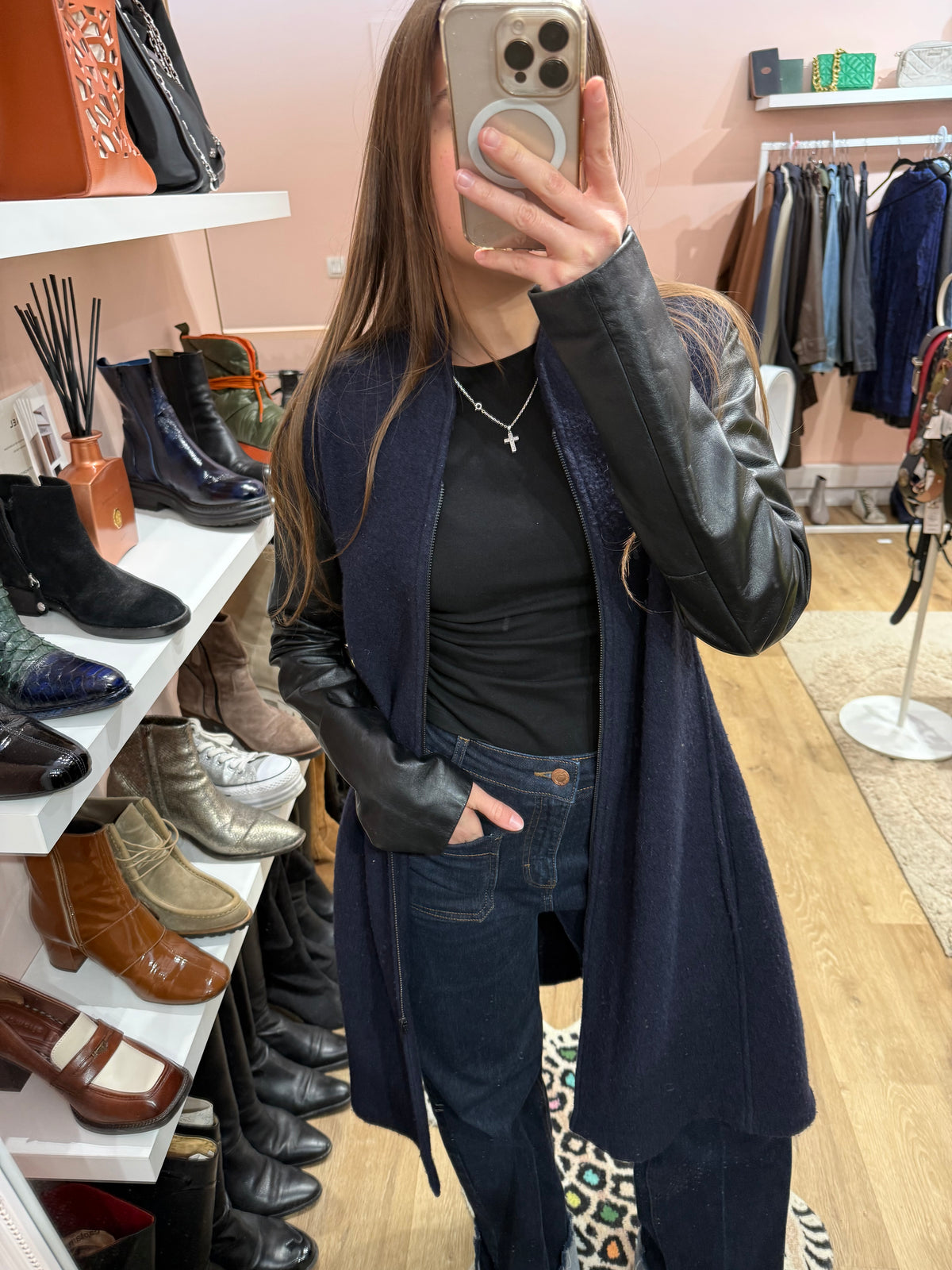 Manteau bleu marine Bérénice T.M