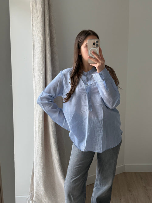 Gérard Darel - Chemise bleue à rayures - bleu rayé - 42