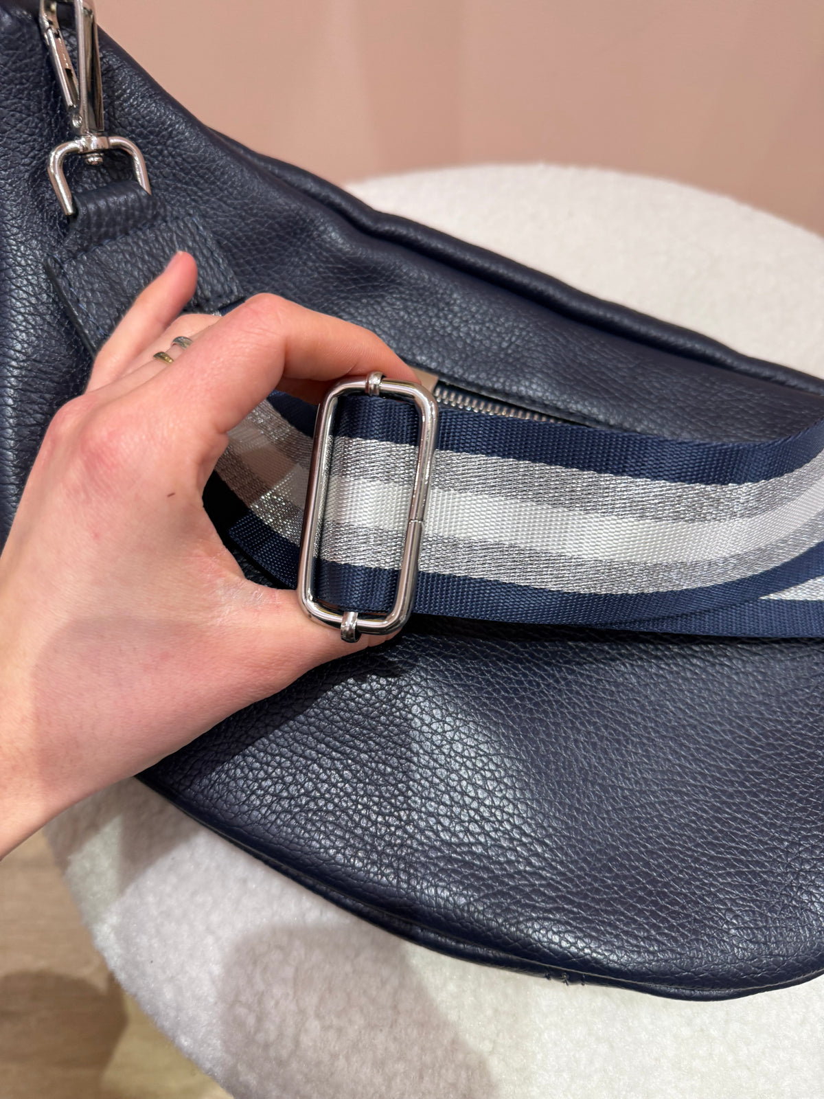 Bleu marine - Banane cuir bleu marine - T.TU