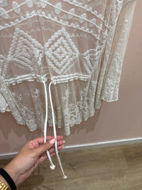 Robe transparente dentelle Blanche T.TU