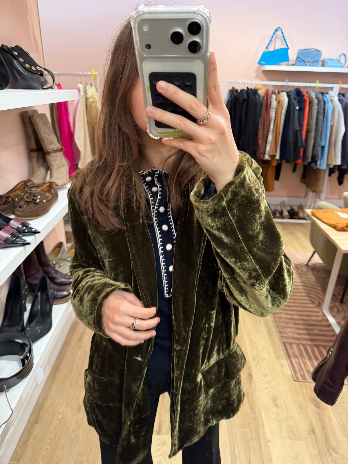 Momoni Vert T.38/40 - Blazer velours 10/09