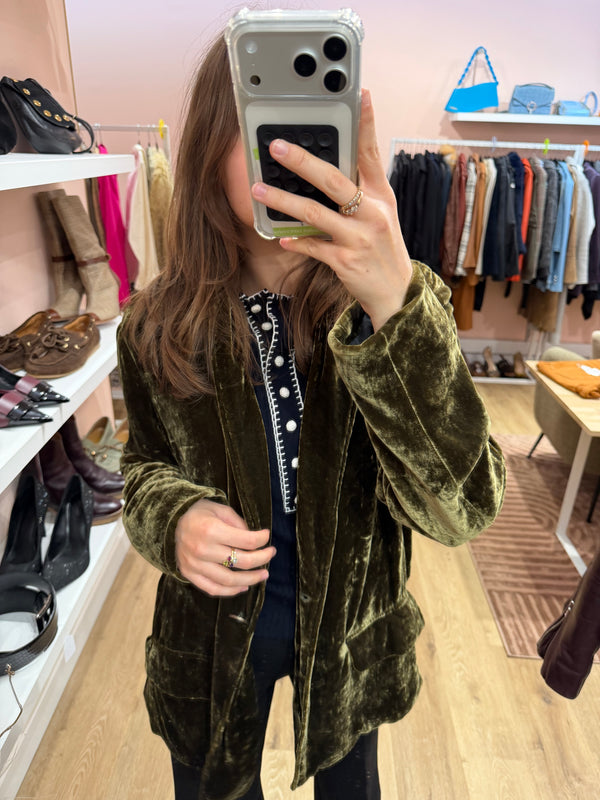Momoni Vert T.38/40 - Blazer velours 10/09