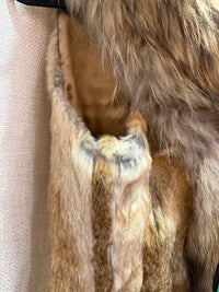 Veste sans manches beige en lapin et raton - T.M/L 30/09