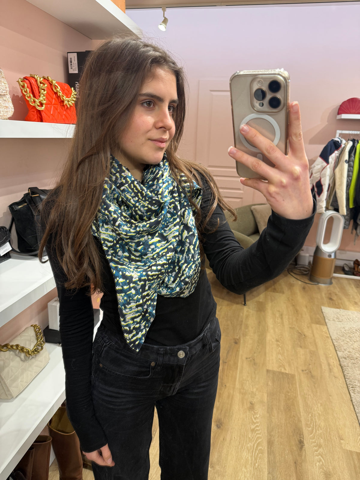 One Step - Foulard bleu/jaune - TU