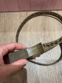 Ceinture kaki cuir Laurence bras T.85 30/05
