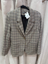 Blazer beige et bleu carreaux Geisha T.M