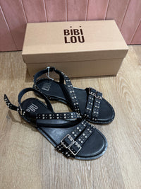 Bibi Lou Sandales noires neuves à clous T.39 06/06