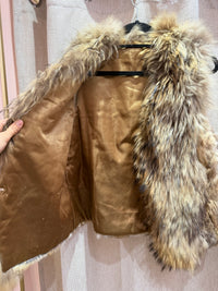 Veste sans manches beige en lapin et raton - T.M/L 30/09
