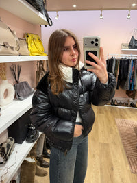 Doudoune noire à inscription Moncler – XS (taille grand) 19/10