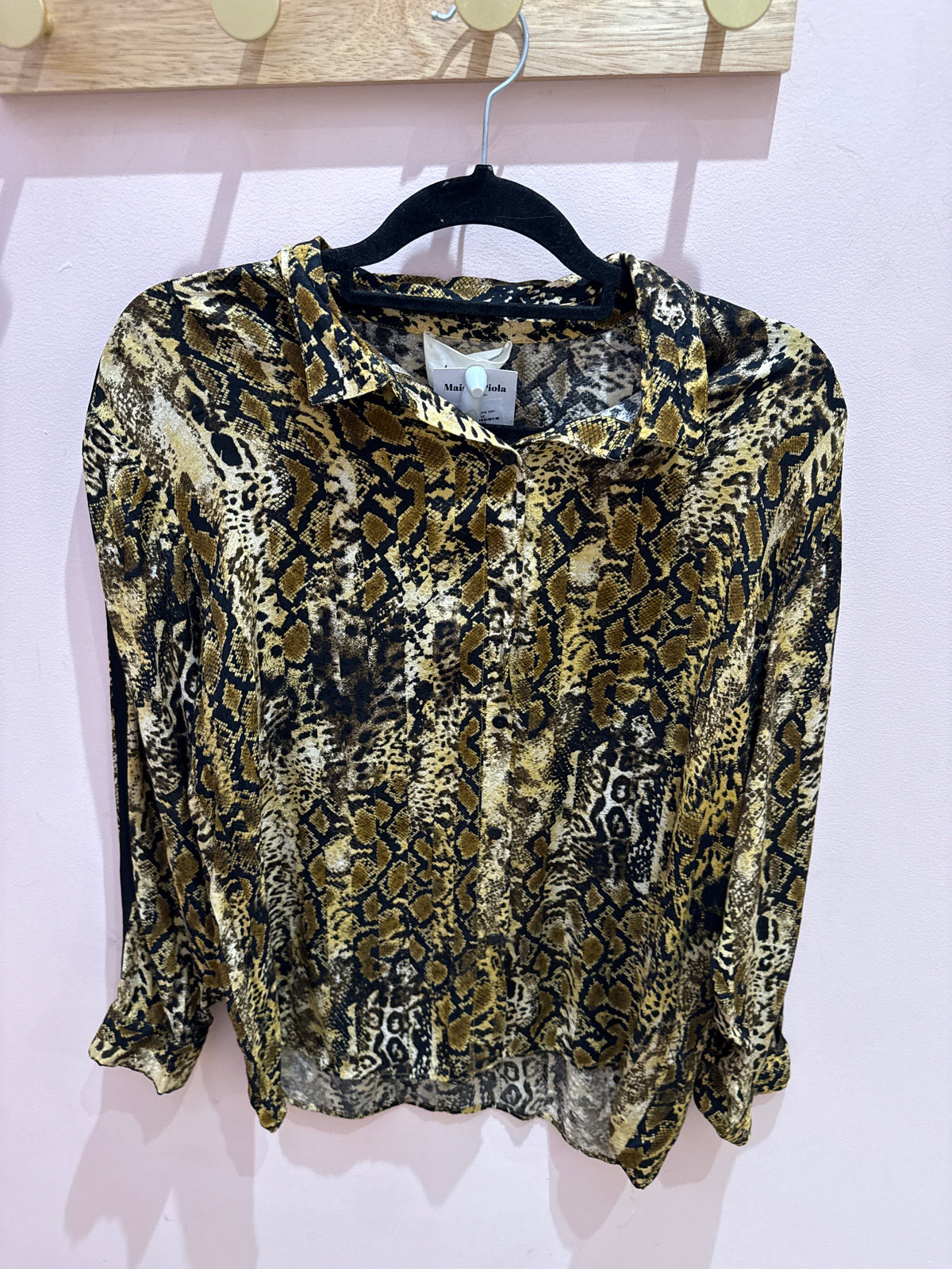 Blouse Ba&sh jaune serpent T.M