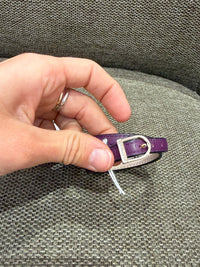 Bracelet en cuir le tanneur violet 13/06