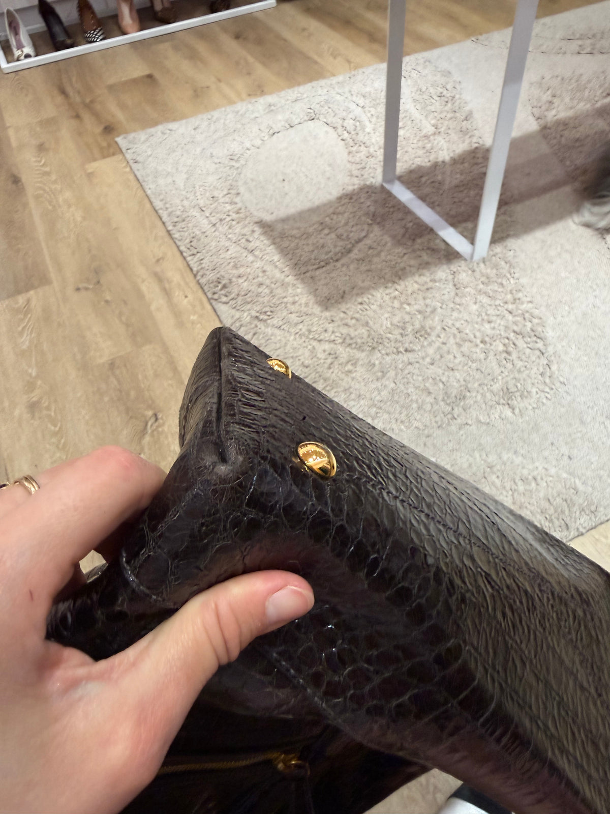 Sac miu miu marron croco