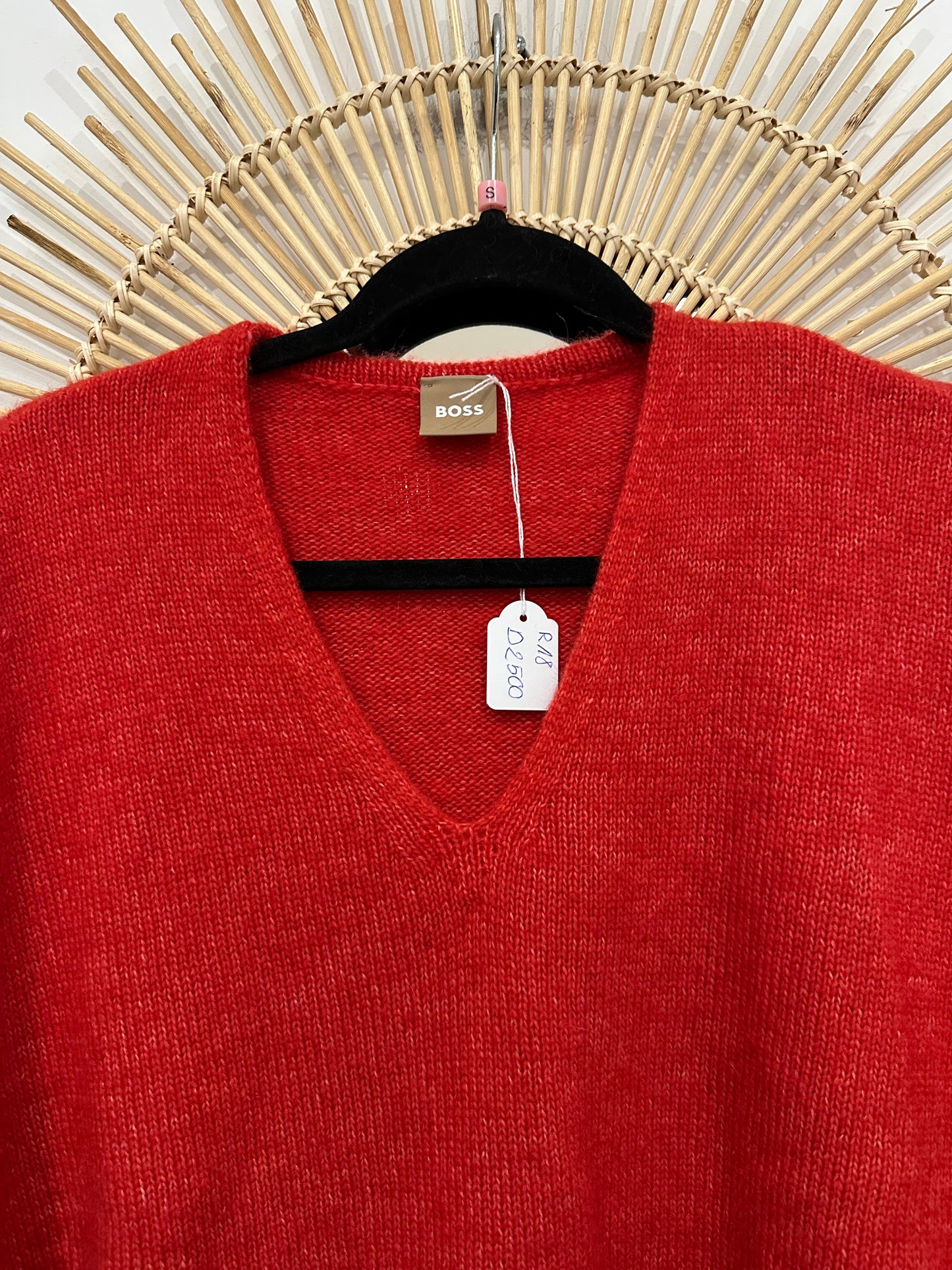 Pull rouge alpaga laine Hugo boss