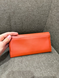 Porte-feuille Longchamp orange en cuir