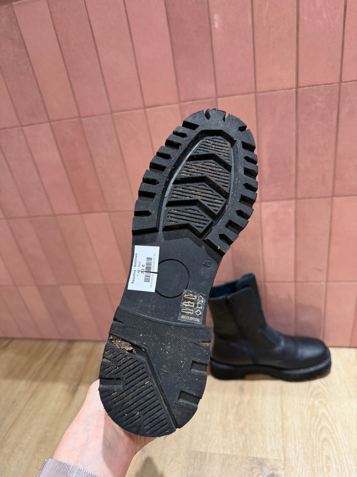 Bottines noires « Requins » T.40 14/10
