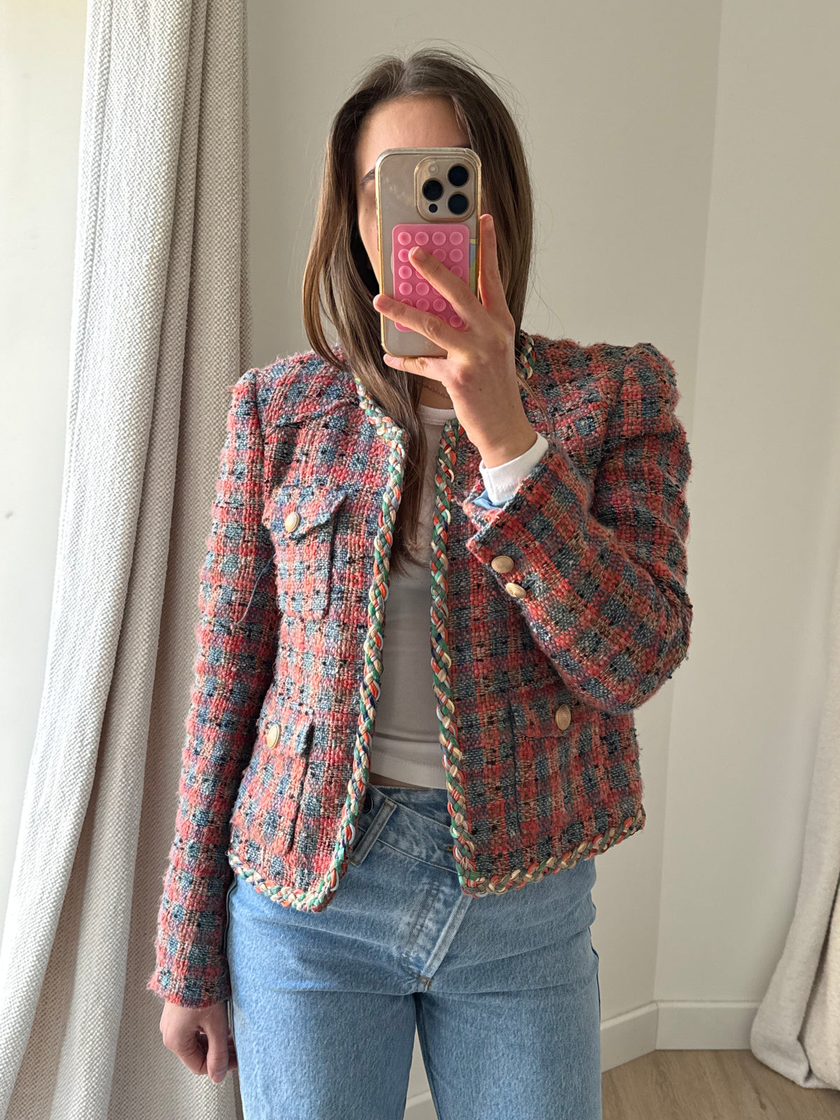 Veste noir et bleu tweed See U Soon T.S