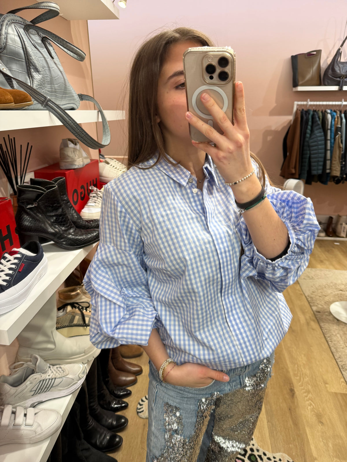 Chemise bleu vichy Weill T.M