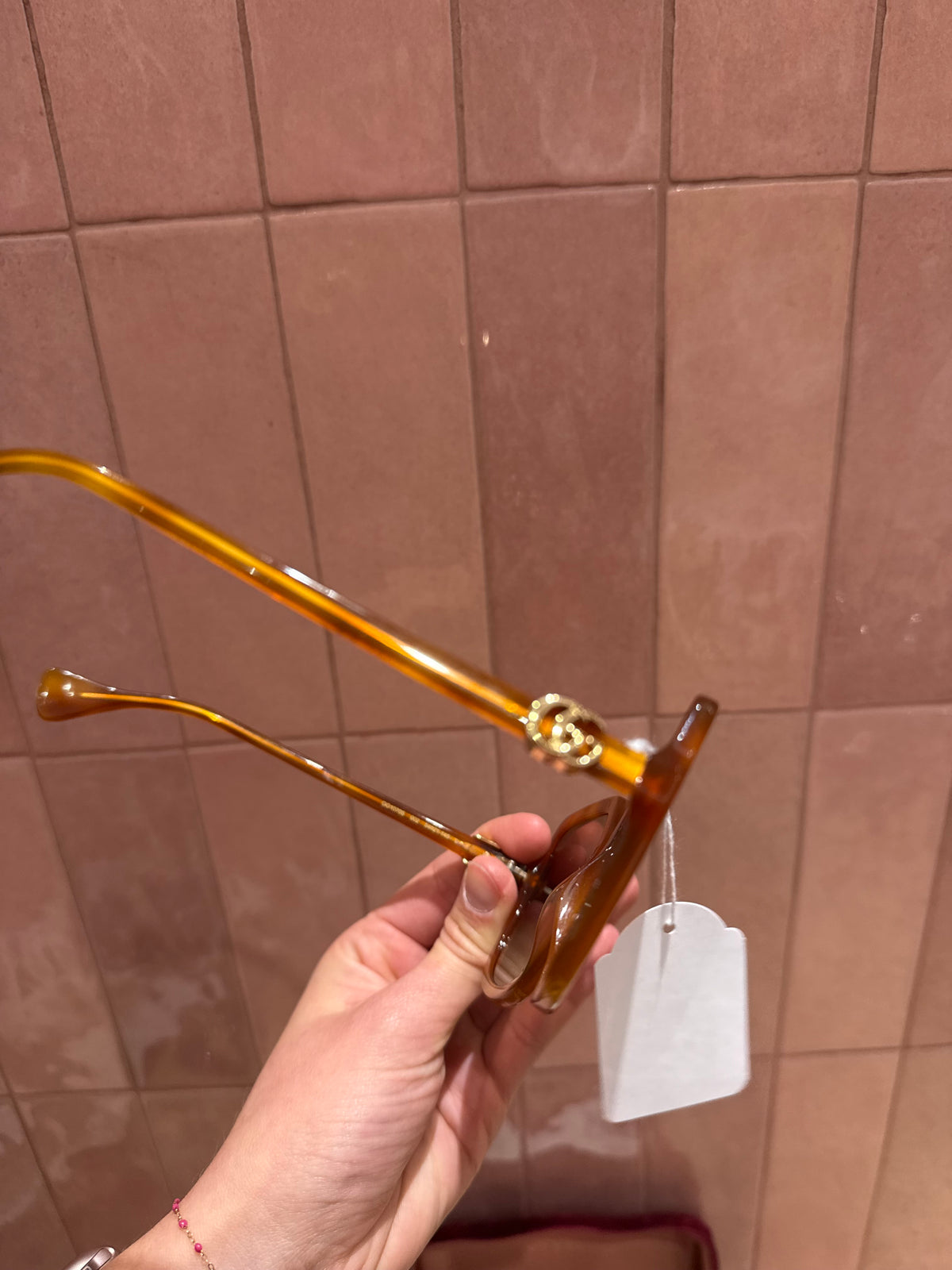 Lunettes Gucci marron et orange TU
