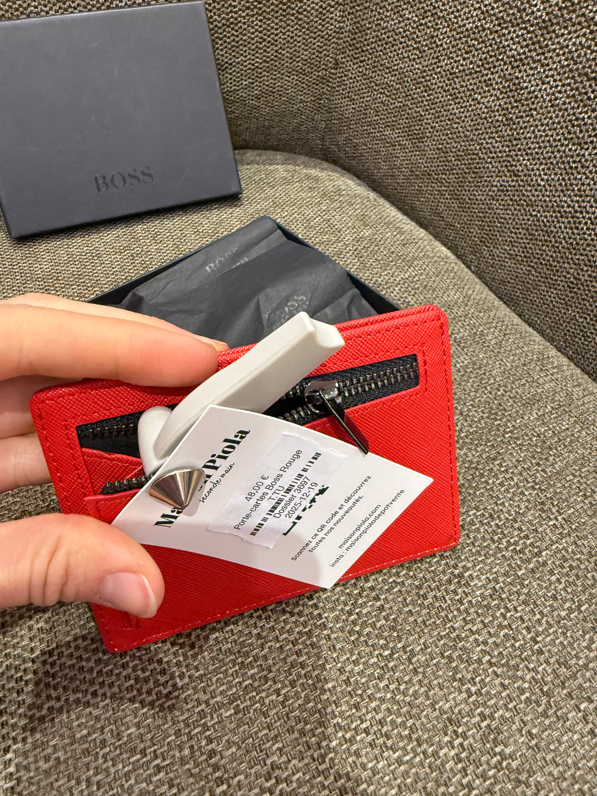 Porte-cartes Boss Rouge T.TU