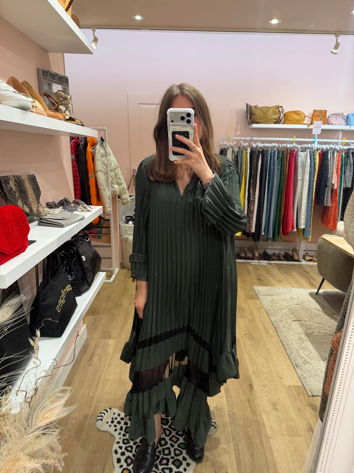 Claudie Pierlot Robe Kaki Robe longue T.M 01/08
