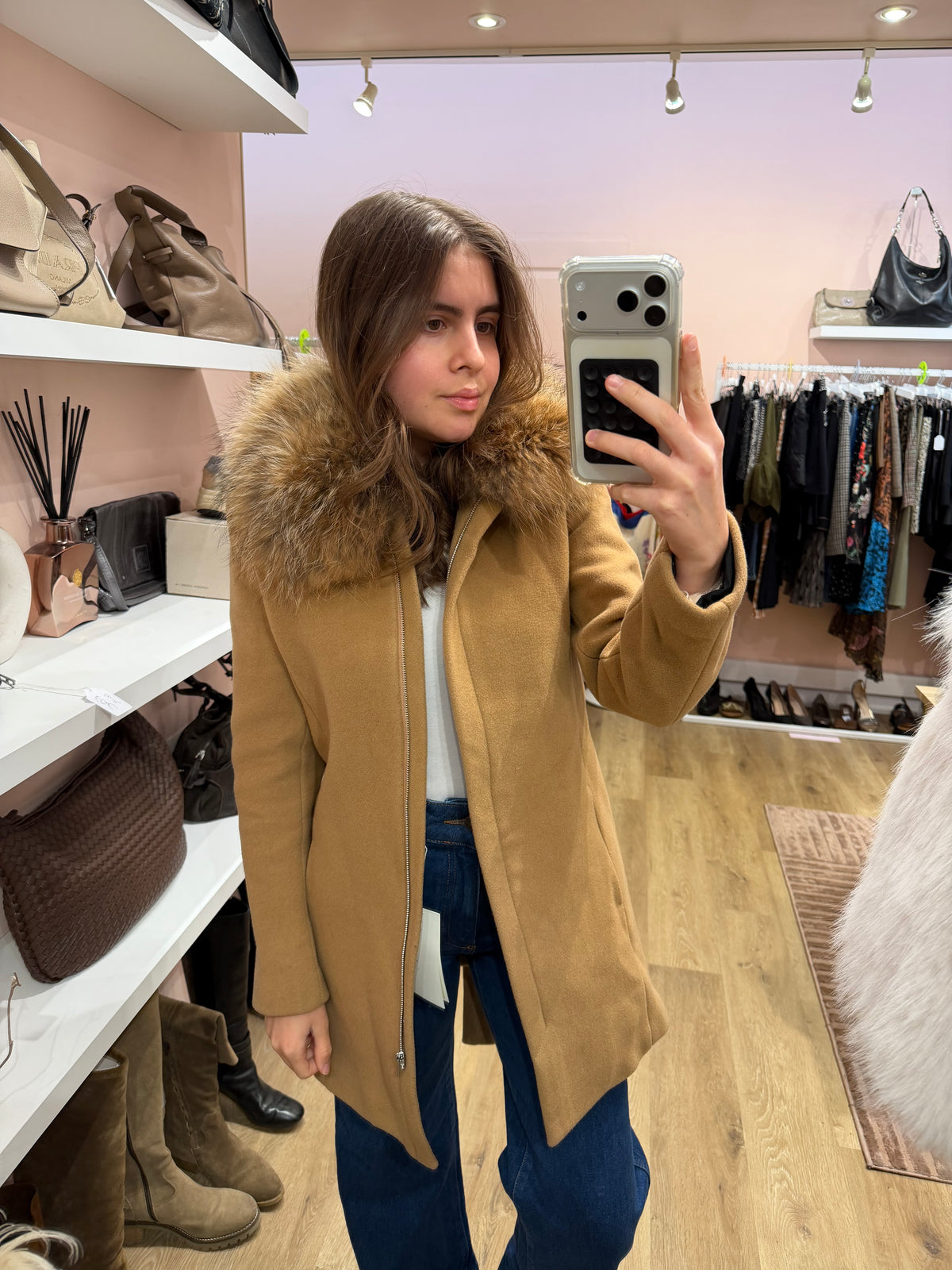 Manteau beige à capuche Claudie Pierlot - T.XS 11/10