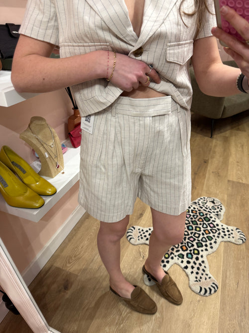 Short - beige rayures, T.M