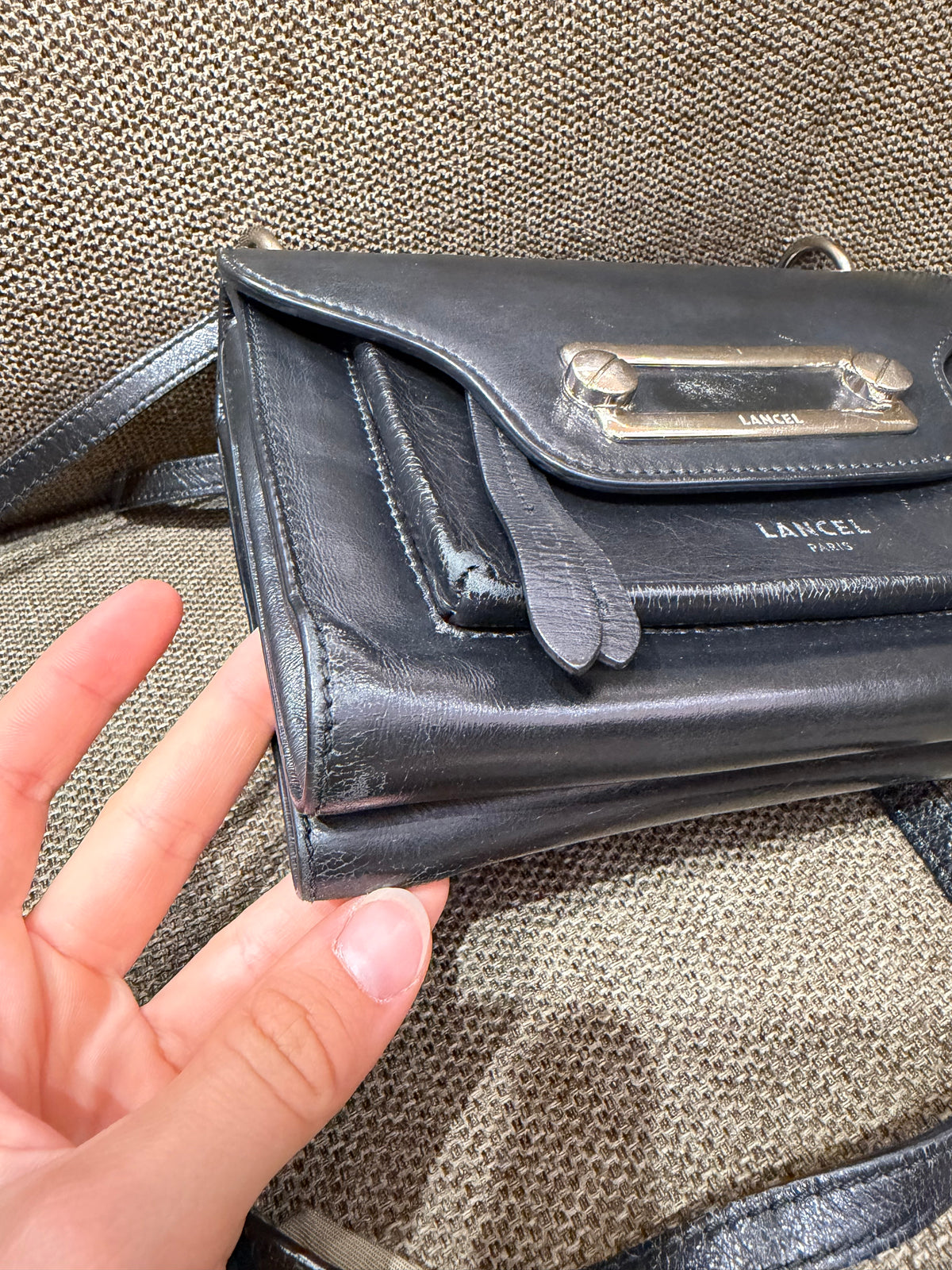 Sac lancel noir en cuir 11/08