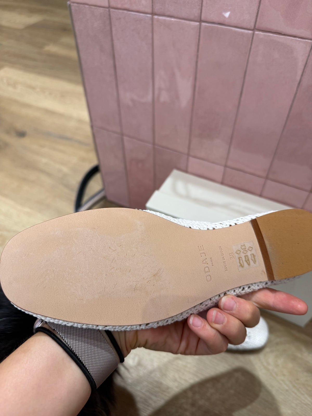 Ballerines blanches odaje T.38 10/07