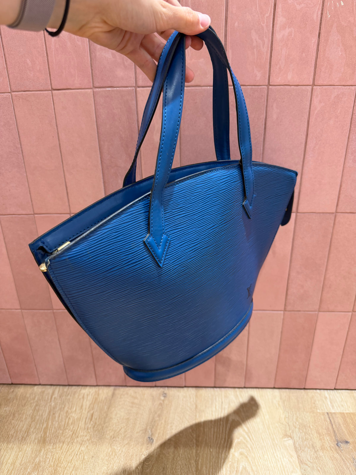 sac Louis Vuitton Saint-Jacques bleu cuir épi 28/08
