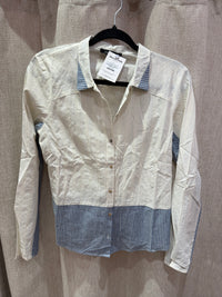 Chemise blanche et bleue Cotelac — T.M