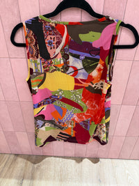 Débardeur rouge et violet Christian Lacroix T.XL