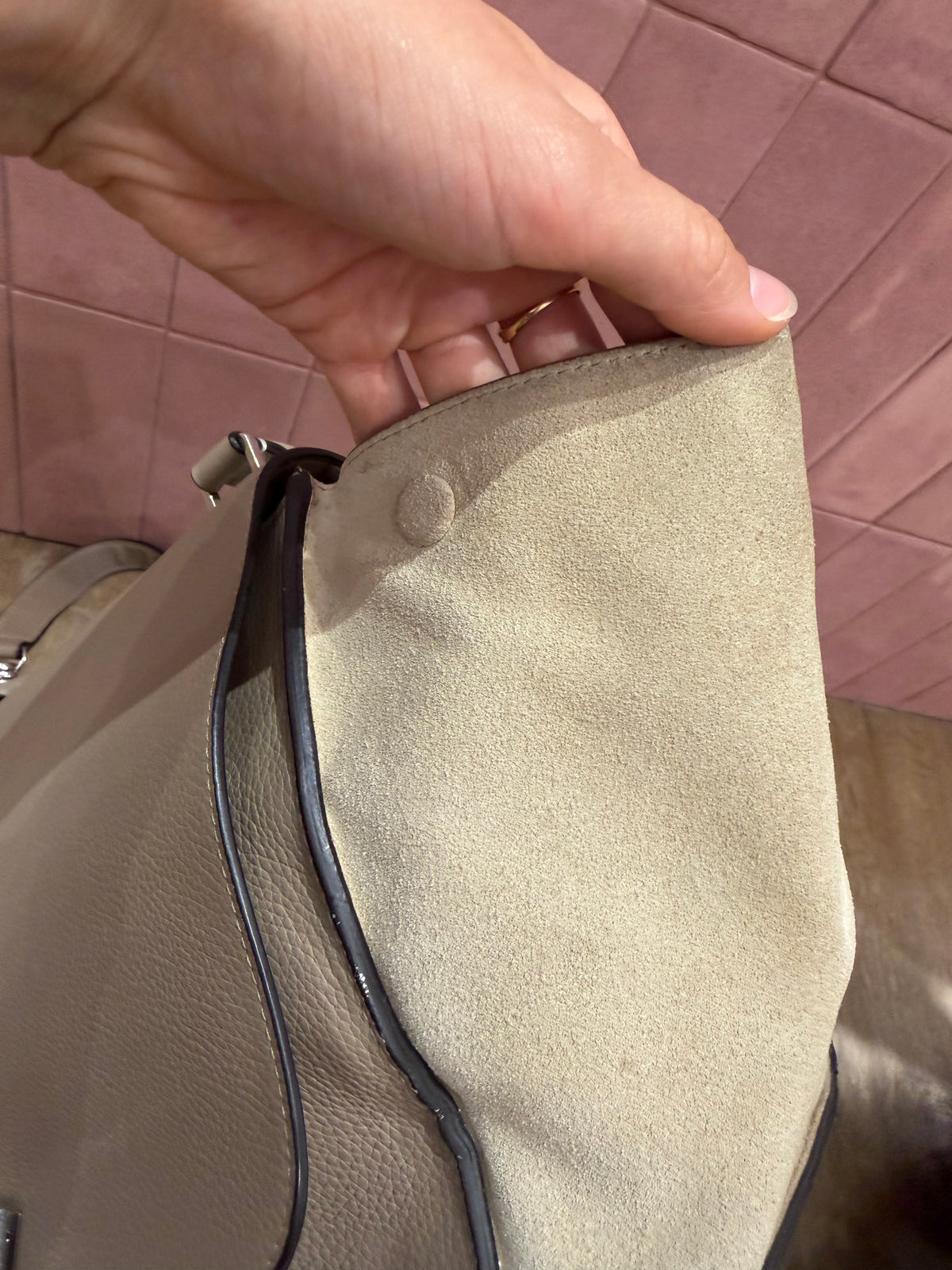 Sac beige trapèze Céline 22/09