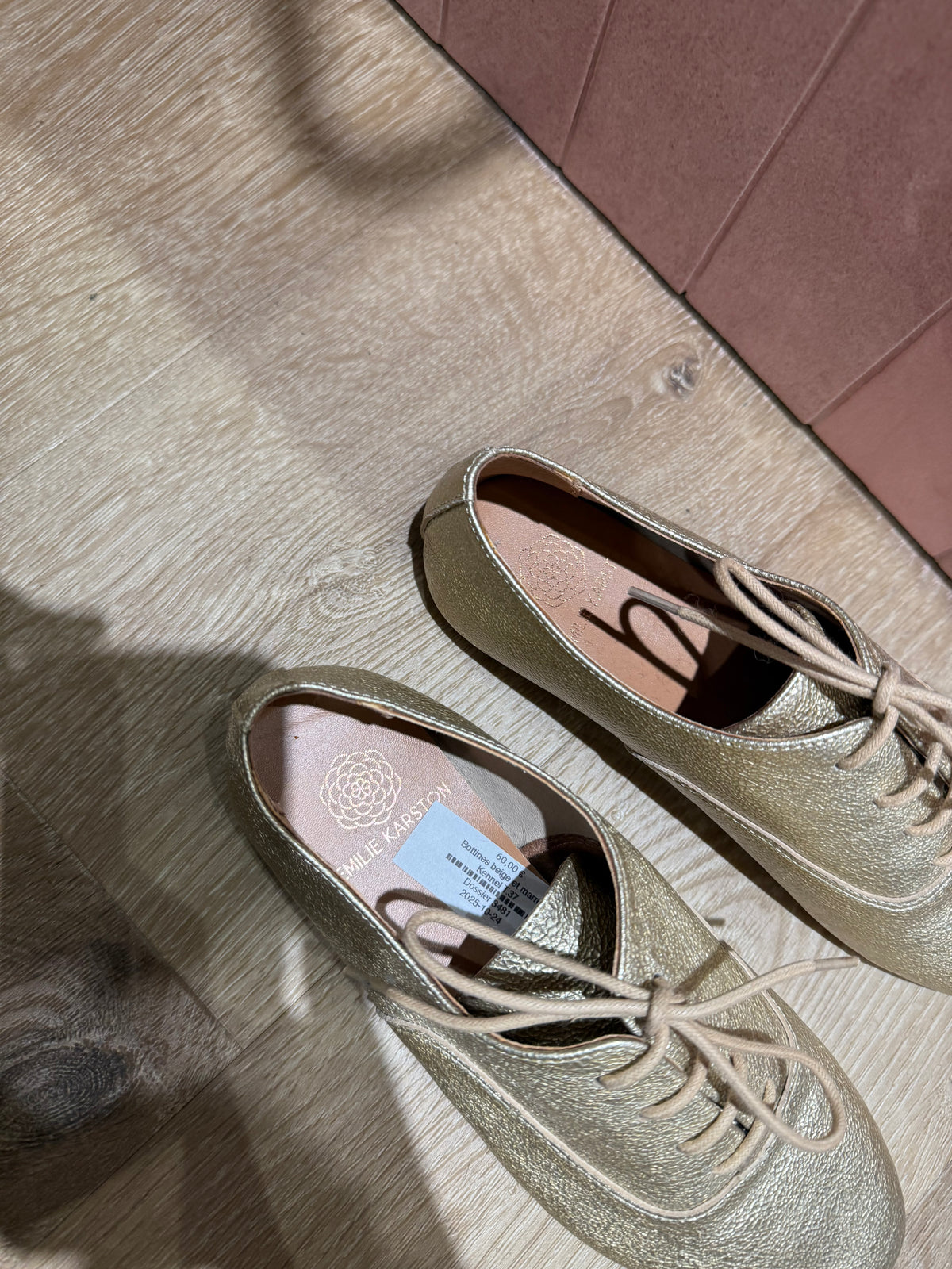 Derbies dorées Emilie Karston T.37