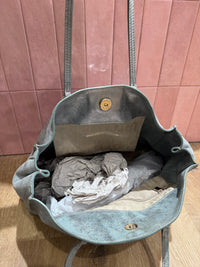 Sac vert argenté Furla