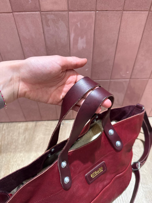 Sac cabas rouge et pochette Estellon 27/05