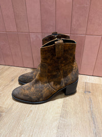 Bottines santiags camel et noires semerjen T.39 14/10