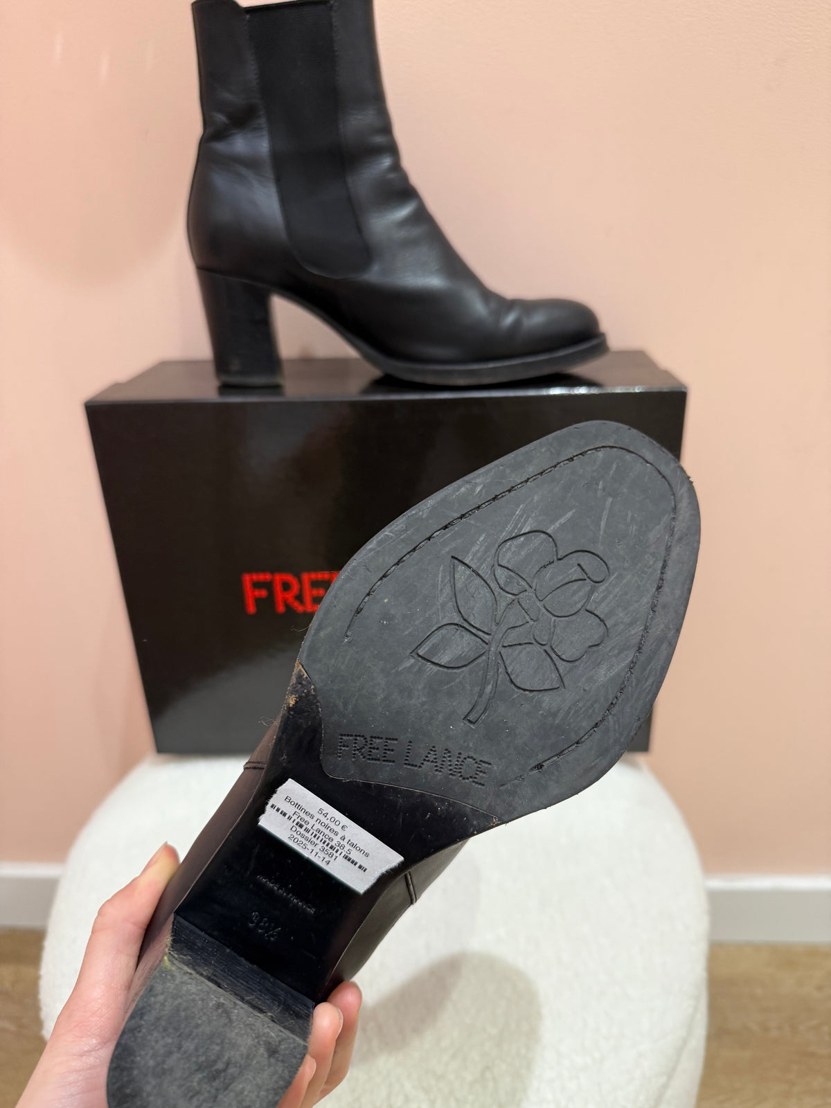 Bottines noires à talons Free Lance 38.5