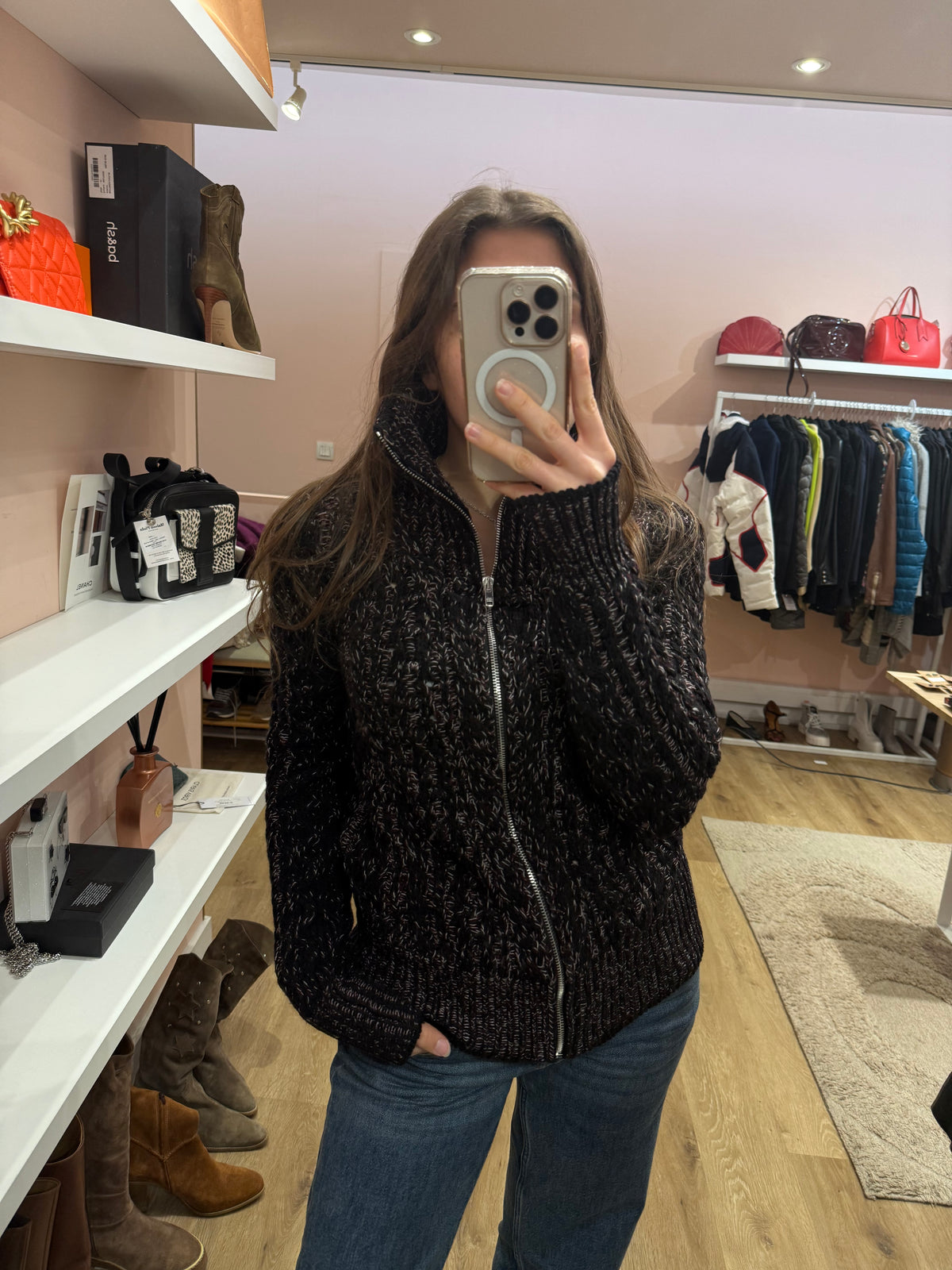 Gilet Isabel Marant noir et violet T40